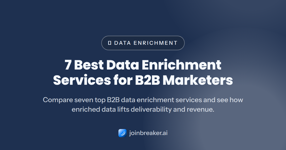 7 Best Data Enrichment Services for B2B Marketers