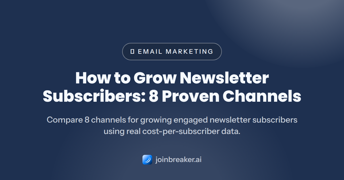 How to Grow Newsletter Subscribers: 8 Proven Channels