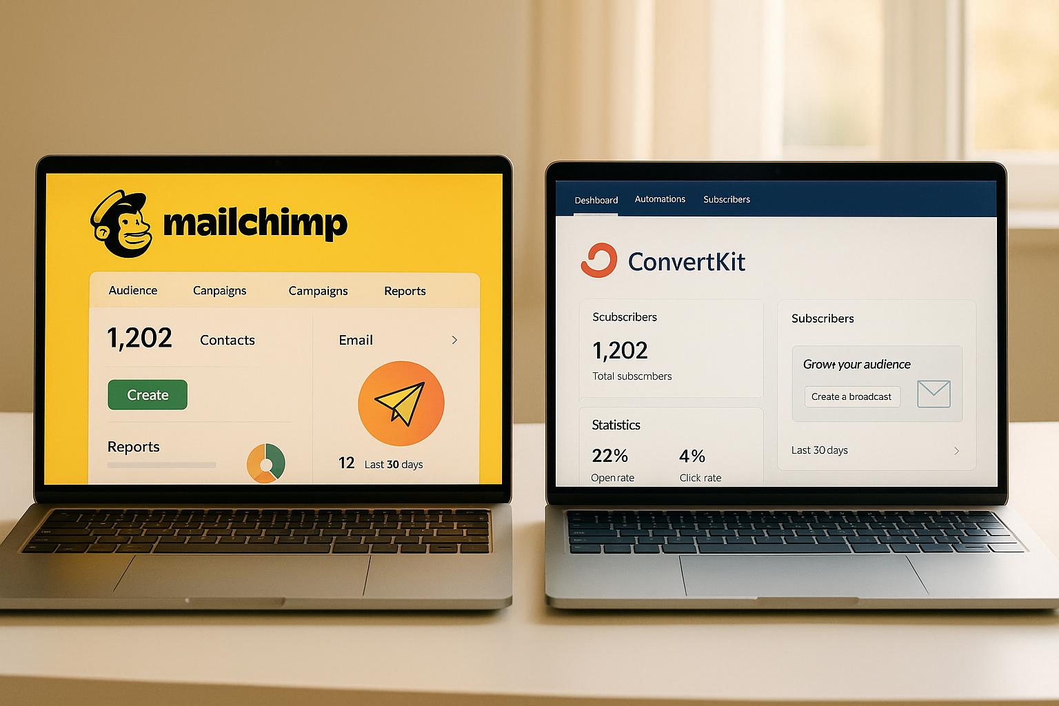 Mailchimp vs ConvertKit: Feature Comparison 2025