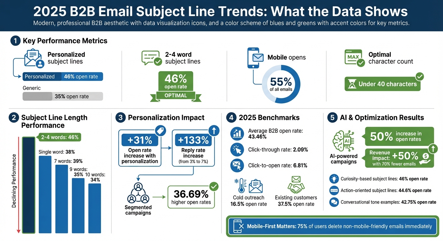 2025 B2B Email Subject Line Performance Statistics and Best Practices