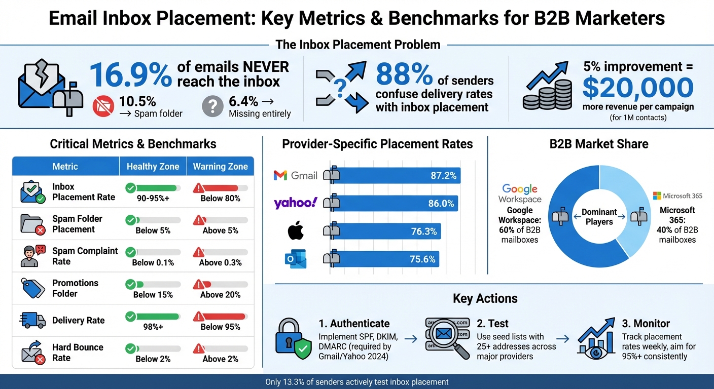 Email Inbox Placement Metrics and Benchmarks for B2B Marketers