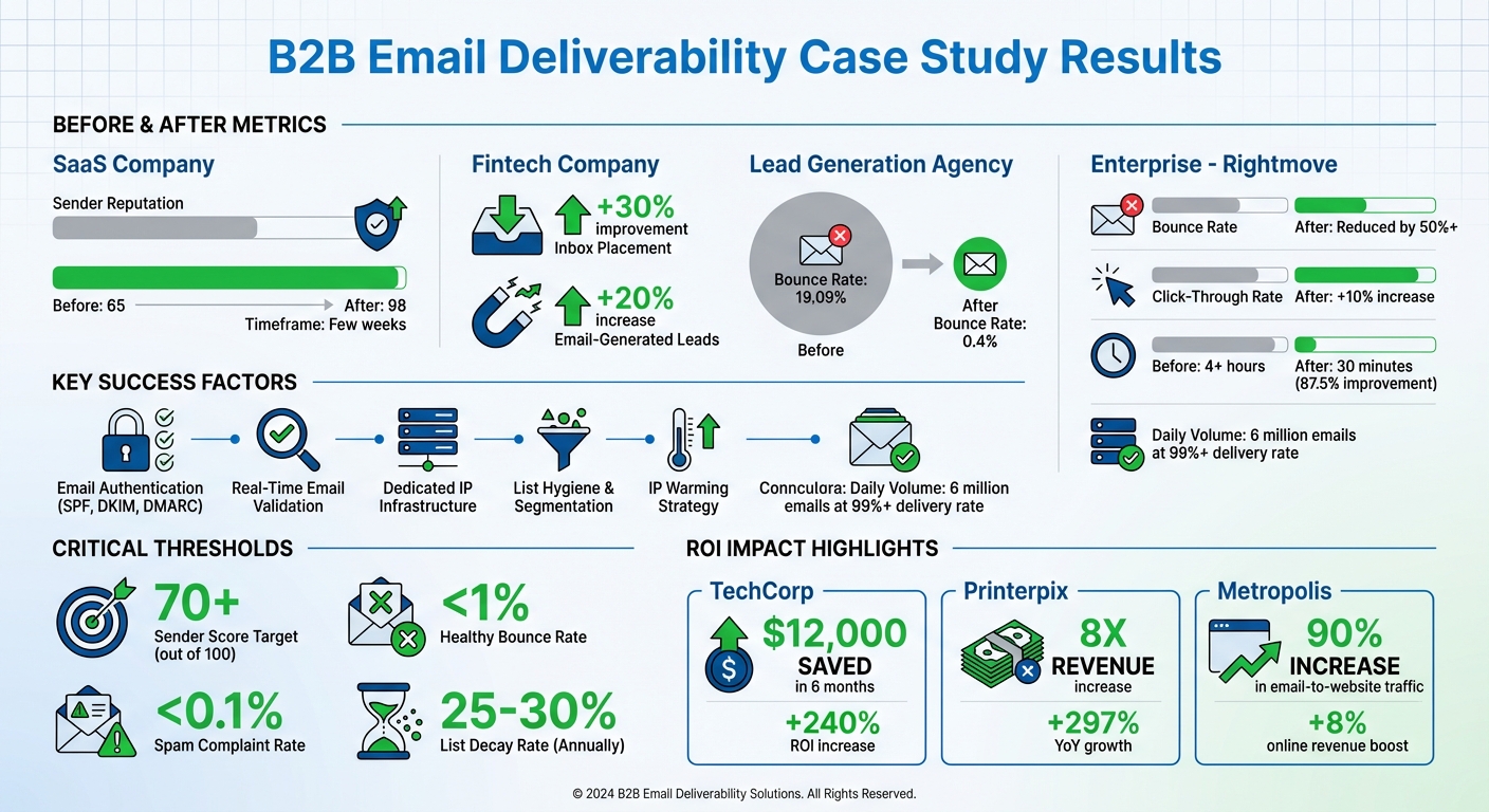 B2B Email Deliverability Case Study Results: Key Metrics and Improvements