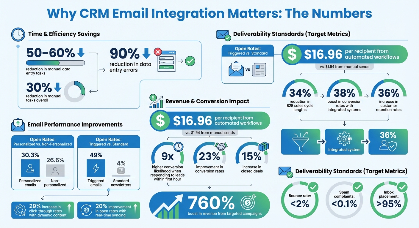 CRM Email Integration Benefits: Key Statistics and ROI Metrics