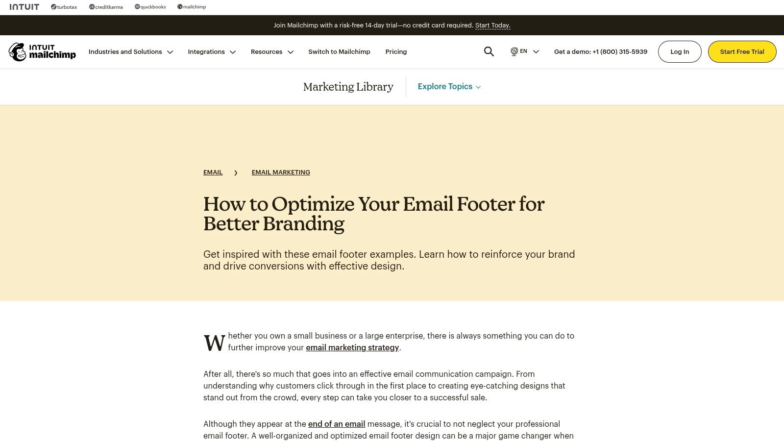 2. The B2B Lead Gen Footer