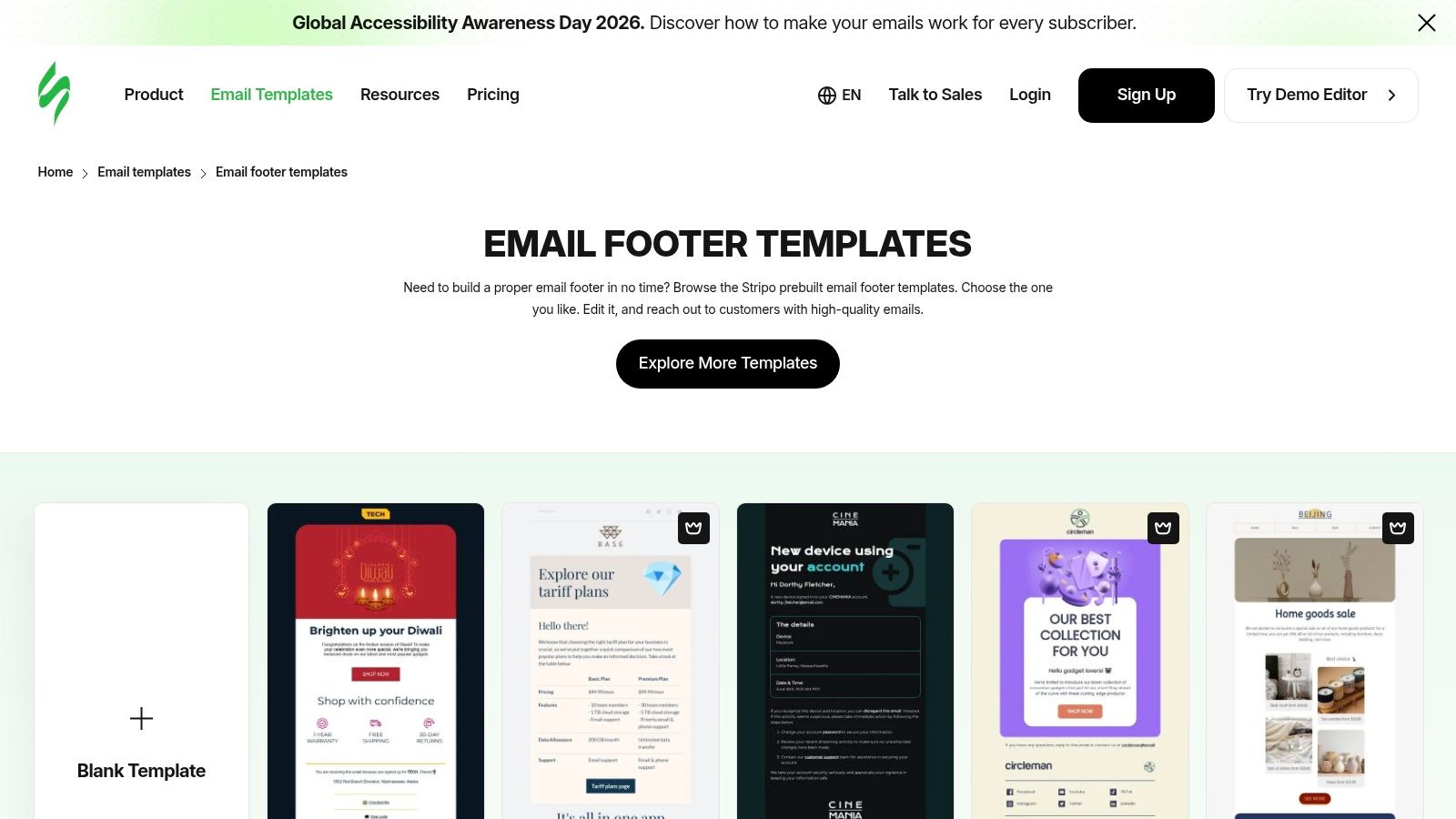 5. The Transactional Support Footer