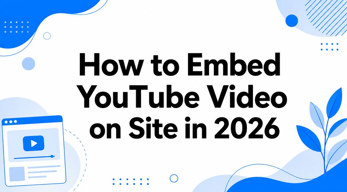 How to Embed YouTube Video on Site in 2026