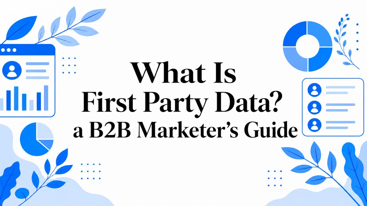 What Is First Party Data? a B2B Marketer's Guide