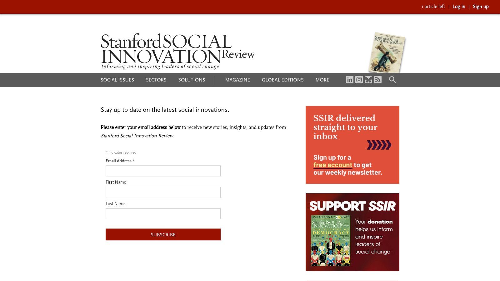 Stanford Social Innovation Review (SSIR)